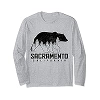Sacramento California Bear Grizzly Pride Outdoor Vintage Long Sleeve T-Shirt