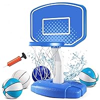 Pool Basketball Hoop Poolside Basketball Hoop for Swimming Pool | Pool Accessories for Inground Pools, Adjustable Height Basketball Hoop for Indoor Outdoor Play, Pool Toys Game for Kids and Adults