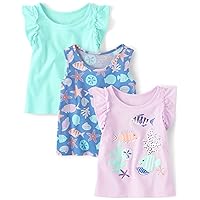 The Children's Place Baby Girls' and Toddler Short Sleeve Everyday T-Shirts