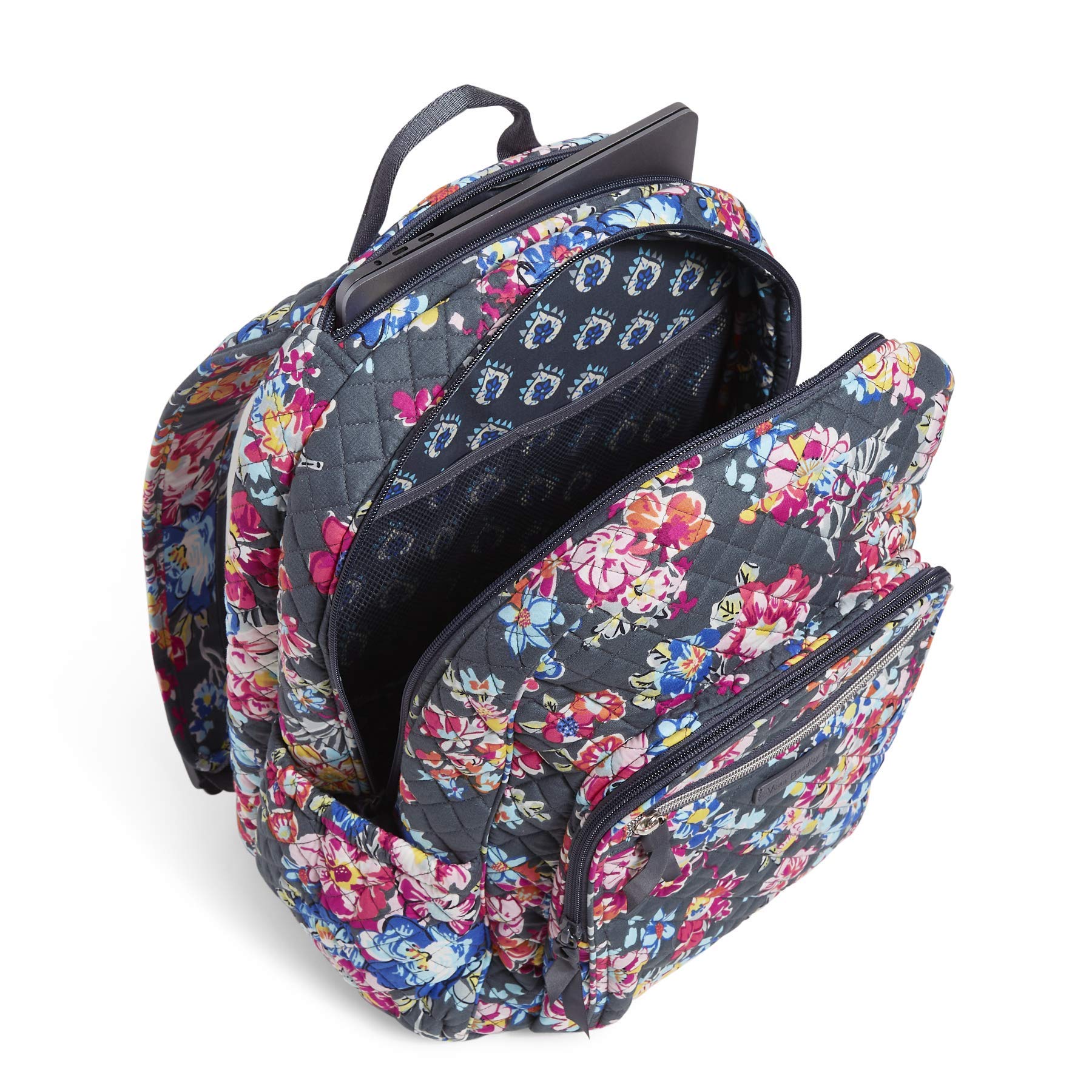 Vera Bradley Women's Cotton Campus Backpack, Pretty Posies, One Size