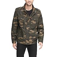 Levi's Men's Washed Cotton Two Pocket Military Jacket (Standard and Big & Tall), Camouflage, Large