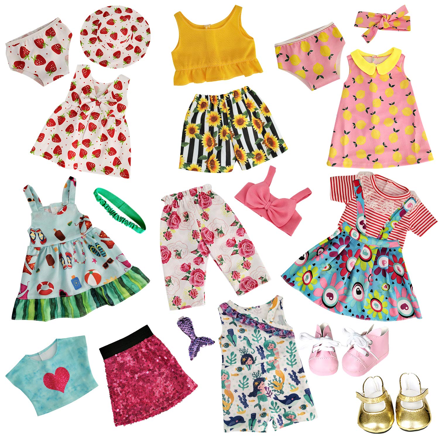 HOAKWA American Doll Clothes and Accessories for 18 Inch Doll, 18