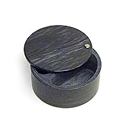 Dual Compartment Box | Chic & Modern Herb Container | 10 Ounces Total | Swivel Top Protects Salts | Beautiful, Solid Marble, 5