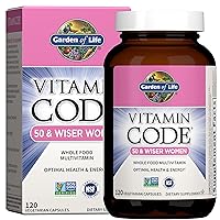 Multivitamin for Women - Vitamin Code 50 & Wiser Women's Raw Whole Food Vitamin Supplement with Probiotics, Vegetarian, 120 Count