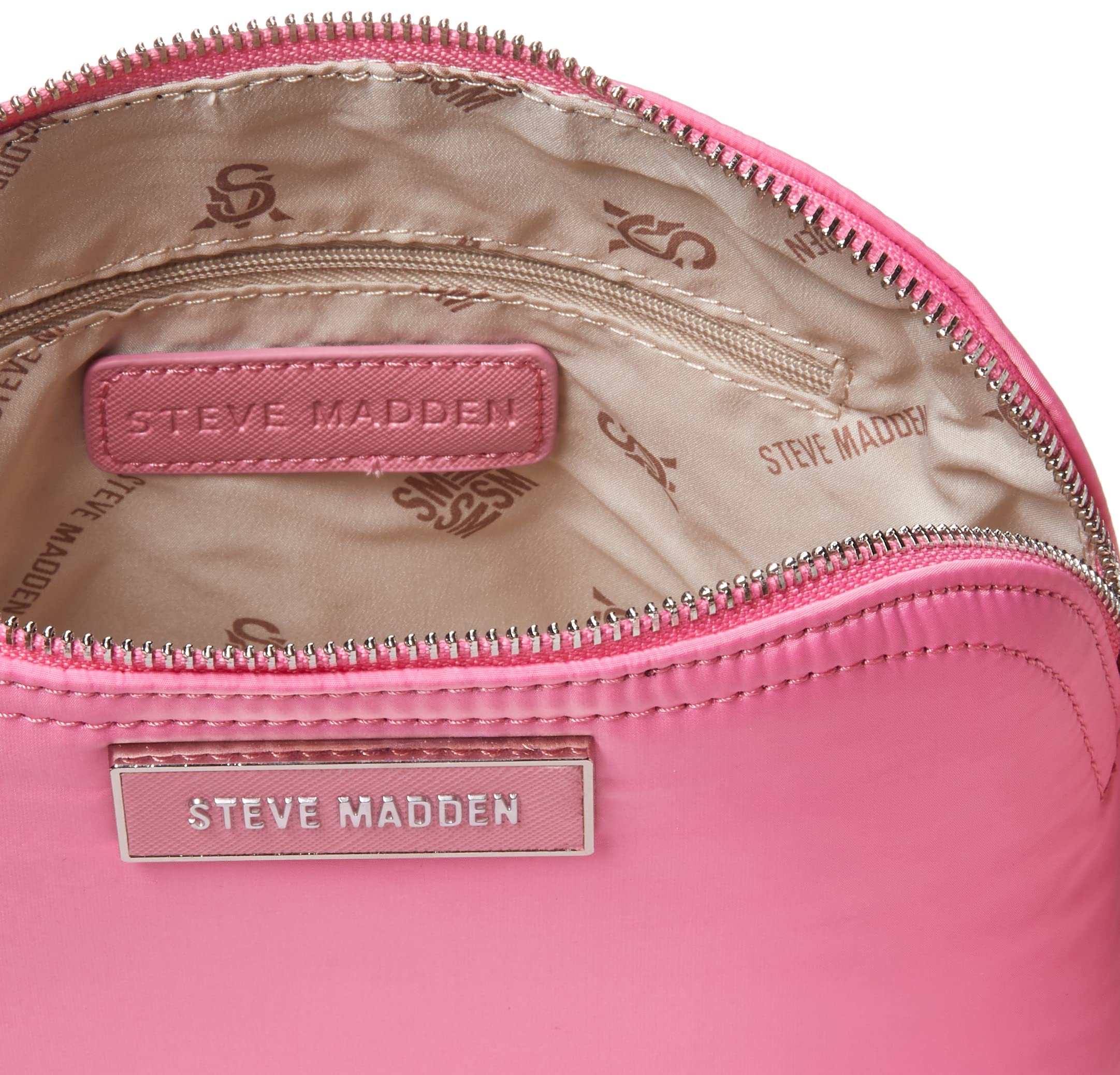 Steve Madden Daren Nylon Dome Crossbody Bag, Light Pink