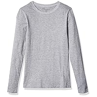 Little Girls' Everyday Long Sleeve Tee, Heather Grey,Small (6-6x)