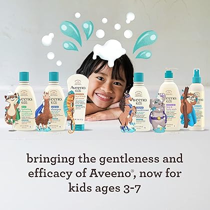 Aveeno Kids Sensitive Skin Face & Body Wash with Oat Extract, Gently Washes Away Dirt & Germs Without Drying, Tear-Free & Suitable for All Skin Tones, Hypoallergenic, 18 fl. oz