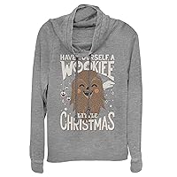 STAR WARS Wookie Christmas Women's Cowl Neck Long Sleeve Knit Top