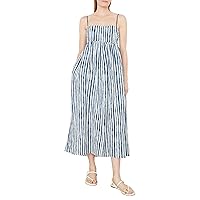 Vince Women's Painterly Stripe Ruched Dress