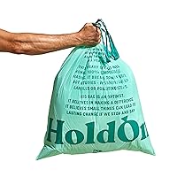 13-Gallon Trash Bags – Plant-based Tall Kitchen Trash Bags with Drawstring Handles for Tall Trash Bins, Heavy-duty and Compostable Large Trash Bags (40 bags)