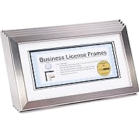 CreativePF [4-6x11ss-w] Stainless Steel Business License Frames to Hold 3.5 by 8.5 inch Self