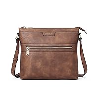 CHOLISS Large Crossbody Bags for Women, Medium Size Purses for Women with Vegan Leather, Brown