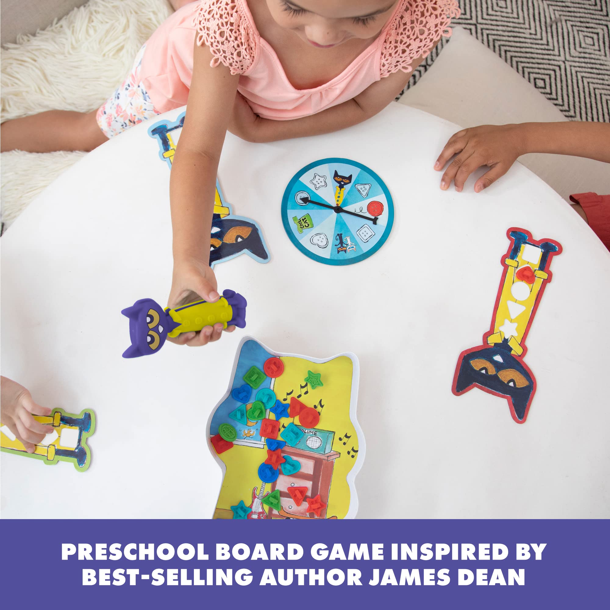 Educational Insights Pete The Cat I Love My Buttons Board Game For Toddlers & Preschoolers, For 2-4 Players, Gift For Boys & Girls, Fun Family Game For Kids Ages 3+