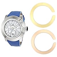 Glam Rock Women's GR32080 SoBe White Dial Blue Leather Watch