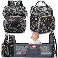 Diaper Bag Backpack with Changing Station, Large Camo Baby Bags for Girl Boys Dad Mom, Baby Shower Gifts, Baby Registry Search, Baby Stuff for Newborn Essentials Must Haves Items