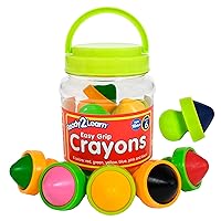READY 2 LEARN Easy Grip Crayons - 6 Colors - 18m+ - Non-Toxic Toddler Crayons - Easy to Hold - Refills Available