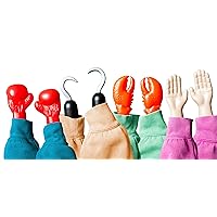 BigMouth Inc Tiny Hands Gag Gifts Baby Hands on a Stick - Fake Small Hands for Costumes and Pranks - Funny Stick Puppets - Party Assortment Set of 4