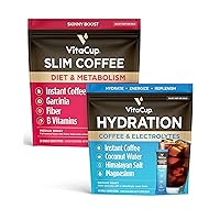 VitaCup Instant Coffee Stick (42) Count Bundle | Slim Blend & Hydration Coffee | Superfood & Vitamins B1, B5, B6, B9, B12, & D3 Infused | Enjoy Hot or Cold