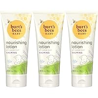 Burt's Bees Baby Nourishing Lotion with Lavender, Calming Baby Lotion, Pediatrician Tested, 99% Natural Origin, 6 Ounces, Package May Vary