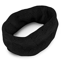 Men's 100% Cashmere Infinity Scarf Snood - Black - made in Scotland