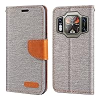 for Oukitel WP30 Pro Case, Oxford Leather Wallet Case with Soft TPU Back Cover Magnet Flip Case for Oukitel WP30 Pro (6.78”)