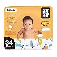 Hello Bello Premium Baby Diapers Size Newborn I 34 Count of Disposable, Extra-Absorbent, Hypoallergenic, and Eco-Friendly Baby Diapers with Snug and Comfort Fit I Sleepy Sloths
