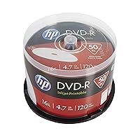 HP DVD-R IJ Print 16X 50PK Box HP 4.7GB