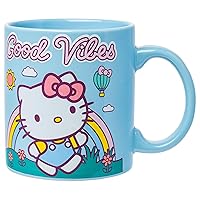 Silver Buffalo Sanrio Hello Kitty Good Vibes Ceramic Mug, 20 Ounces