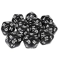 LEARNING ADVANTAGE Polyhedra Dice - 20 Sides - Set of 12 - Hands-on Math Manipulative - Teach Early Numeracy - Math Games for Kids