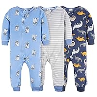 Gerber Baby Boys' Flame Resistant Fleece Footless Pajamas 3-Pack