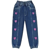 Peacolate 2-10 Years Little&Big Girls Embroidery Super Stretchy Jeans Denim Leggings