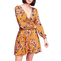 Free People Womens Morning Light Floral Print Ruched Casual Dress