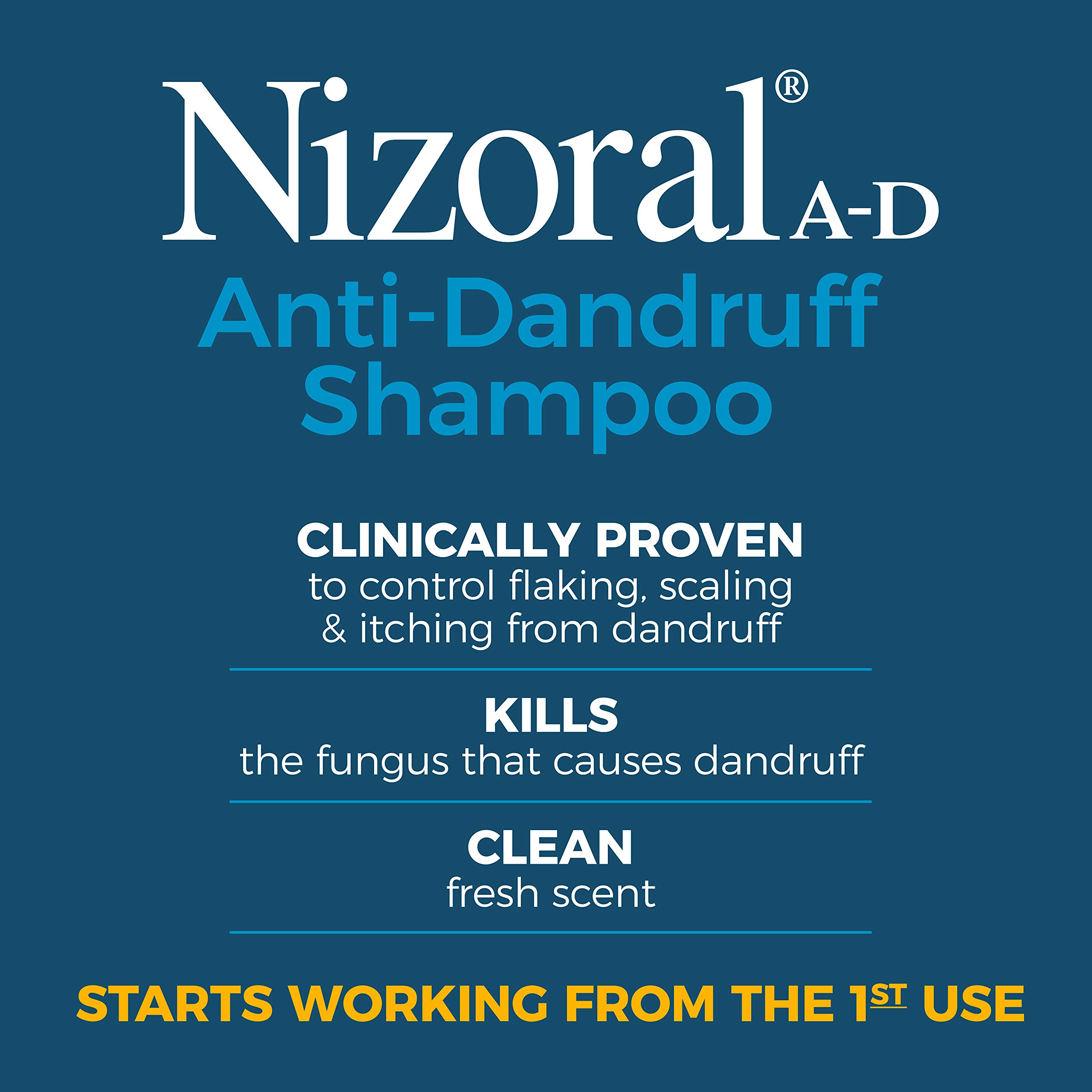 Nizoral AD AntiDandruff Shampoo, Fresh, 4 Fl Oz