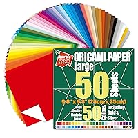 Standard 6 Inch One Sided Single Colors (Red) 50 Sheets (All Same Color)  Square Easy Fold Premium Japanese Paper for Beginner - Taro's Origami  Studio E-learning and Shop