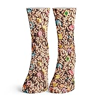 Function - Kids Cute Funny Food Socks Lucky Charm Cereal - Fits Little and Bigger Kids Size 11-4