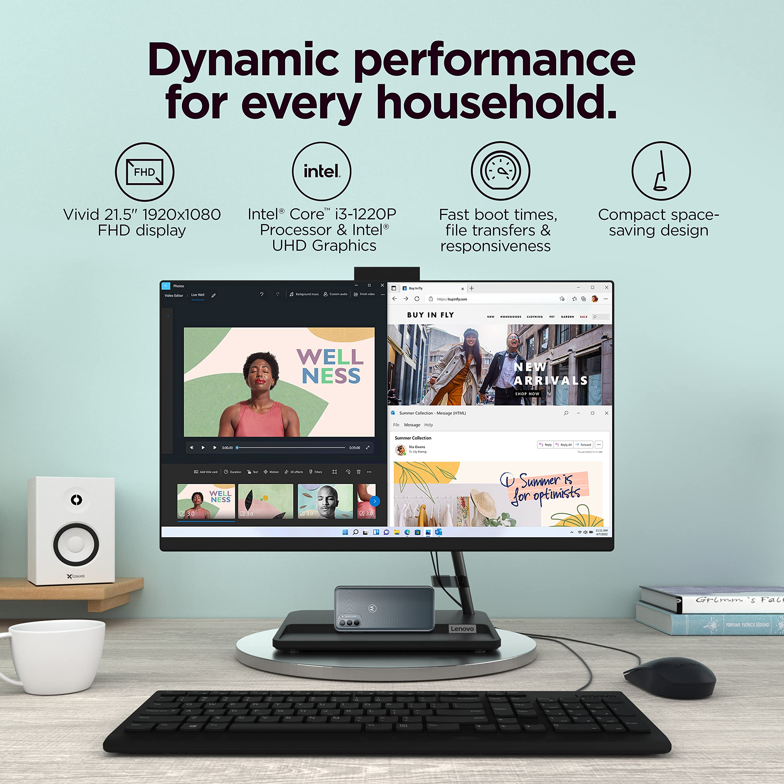 Lenovo IdeaCentre AIO 3i - 2022 - All-in-One Desktop - 22