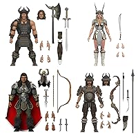Super7 Ultimates Conan The Barbarian Battle of The Mounds - 7-inch Conan, Valeria Spirit, Thulsa Doom, and Subotai Action Figures with Accessories Classic Movie Collectibles and Retro Toys