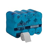 Compact Coreless 2-Ply Recycled Toilet Paper by GP PRO (Georgia-Pacific), 19375, 1,000 Sheets Per Roll, 36 Rolls Per Case