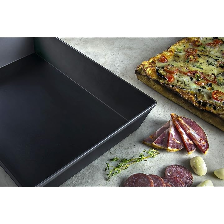 Detroit Style Pizza Pan LloydPans Kitchenware 10 x 14 x 2.5 Inches Pre Seasoned 