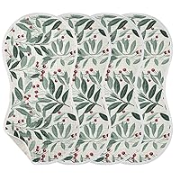 Green Leaves Burp Cloths for Baby Boys Girls 4 Pack Burping Cloth, Burp Clothes, Newborn Towel, Milk Spit Up Rags,Burpy Cloth 202a7840