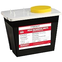 Bemis Healthcare 5002070-5 2 gal RCRA Hazardous Chemical Waste Container, Black (Pack of 5)