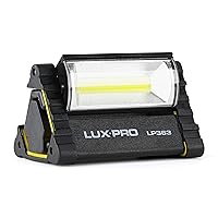 LUXPRO Mini 180 Lumen Broadbeam Directional Pivoting Work Light - Battery Powered Work Light for Up to 11 Hours of Use - Portable Light for Camping, Garage, and More (2 Pack)