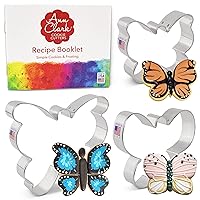 Butterfly Cookie Cutters 3-Pc. Set Made in USA by Ann Clark, Small, Medium, and Large Butterflies