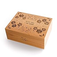 With You, I Am Home Wood Keepsake Box [Personalized Custom Gifts, Anniversary, Wedding, Baby, Memory]