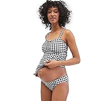 Motherhood Maternity Women's Standard Beach Bump 2 Piece Swimsuit Set UPF 50+ Pregnancy Swimwear