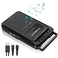 Cassette Player Recorder Converter,Record to Cassettes/USB/SD Card via Mic, Portable Cassette to MP3 Music via U Disk/SD Card or PC, Cassette Tape Player with Headphone Jack,Retractable Handle