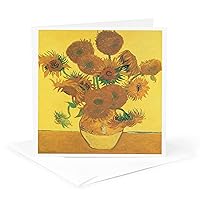 Vase with Fifteen Sunflowers by Vincent Van Gogh - Greeting Card, 6 x 6 inches, single (gc_126467_5)