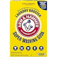 Super Washing Soda Household Cleaner and Laundry Booster, Versatile Natural Home Cleaner, Powder Laundry Additive and Cleaner, 55 oz Box