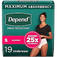 FIT-FLEX Incontinence Underwear for Women, Disposable, Maximum Absorbency, Small, Blush, 19 Count