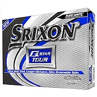 Srixon Q-Star Tour Golf Balls, 3-Piece Urethane Cover, 1 Dozen, 12 Balls, USA Direct Import, White